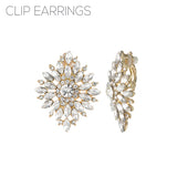 Fashion Flower Clip-On Earrings #25666 - Multiple Colors (PC)