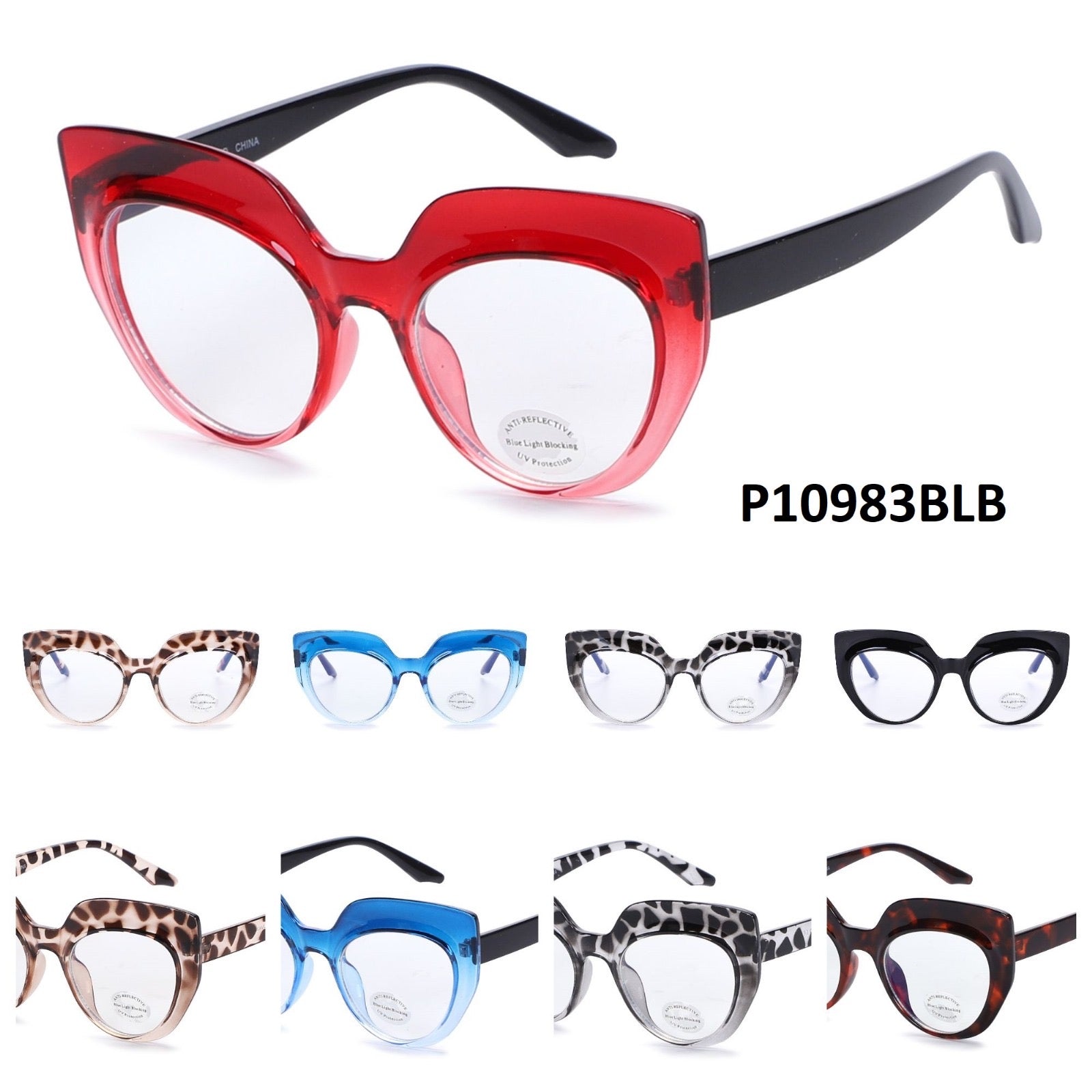 Wholesale Fashion Sunglasses #P10983BLB (12PC)