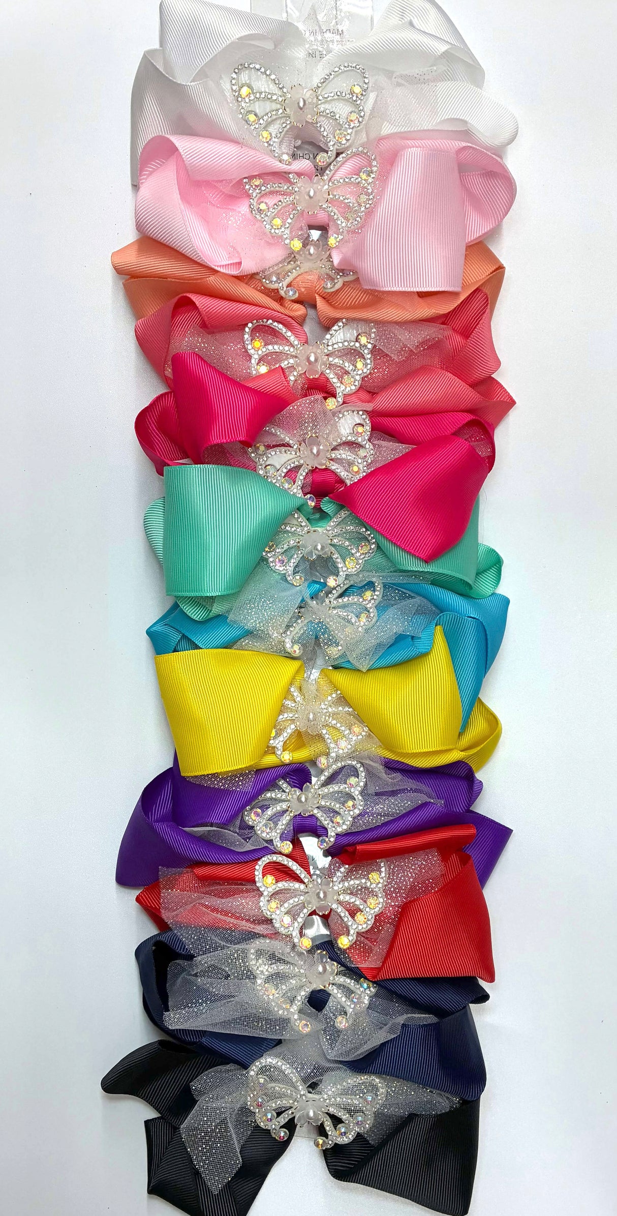 HAIRBOW LARGE BUTTERFLY DESIGN #RBW1083R12 (12PC)