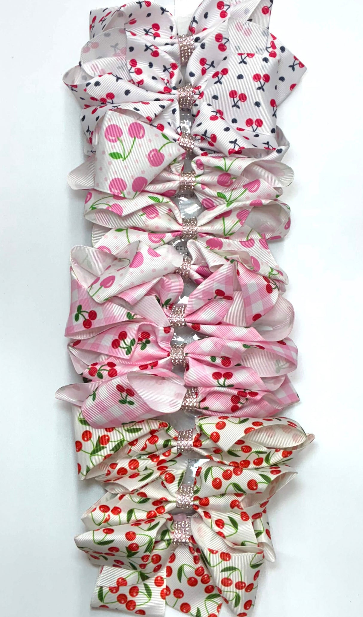 HAIRBOW LARGE CHERRY DESIGN ASSORT #RBW1100R4 (12PC)