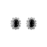 Fashion Oval Crystal Stud Earrings #27762 - Multiple Colors (PC)