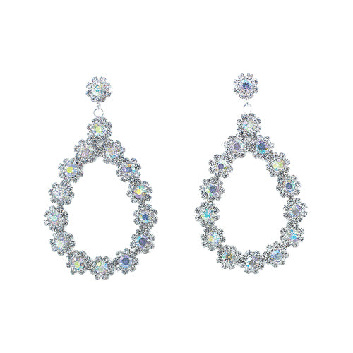 Fashion Floral Teardrop Dangle Earrings #28319 - Multiple Colors (PC)