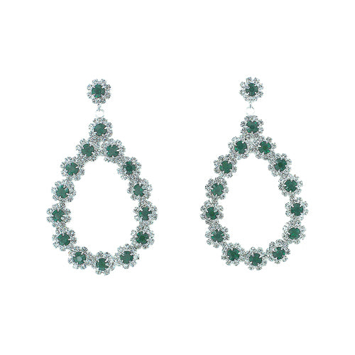 Fashion Floral Teardrop Dangle Earrings #28319 - Multiple Colors (PC)
