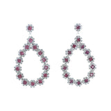 Fashion Floral Teardrop Dangle Earrings #28319 - Multiple Colors (PC)