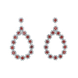 Fashion Floral Teardrop Dangle Earrings #28319 - Multiple Colors (PC)