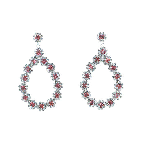 Fashion Floral Teardrop Dangle Earrings #28319 - Multiple Colors (PC)