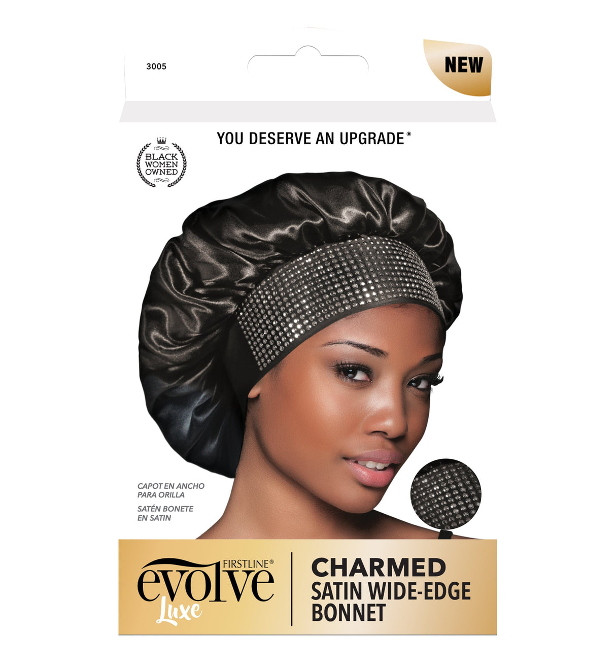 #3005 Evolve Satin Wide Edge Bonnet / Charmed (6PC)