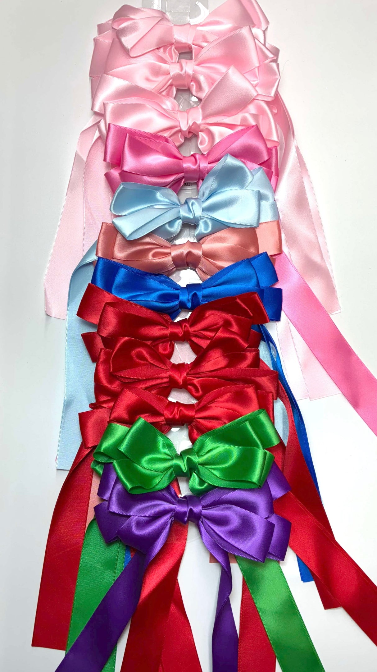 HAIRBOW LONG TAIL RIBBON BRIGHT ASSORT #ETP2436B (12PC)