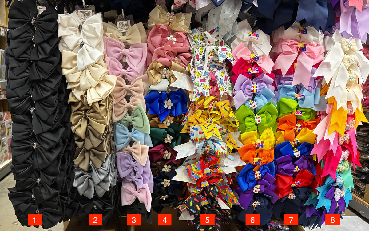 Wholesale Design Hair Bows #34BOT (12/24PC)