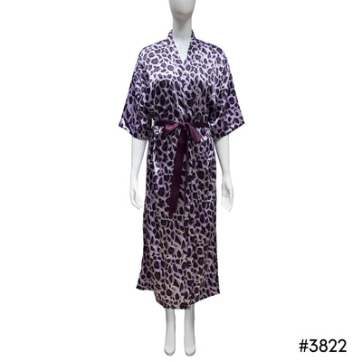 Lux Pattern Satin Long Robe #3821-3827 & 3861-3867 (PC)