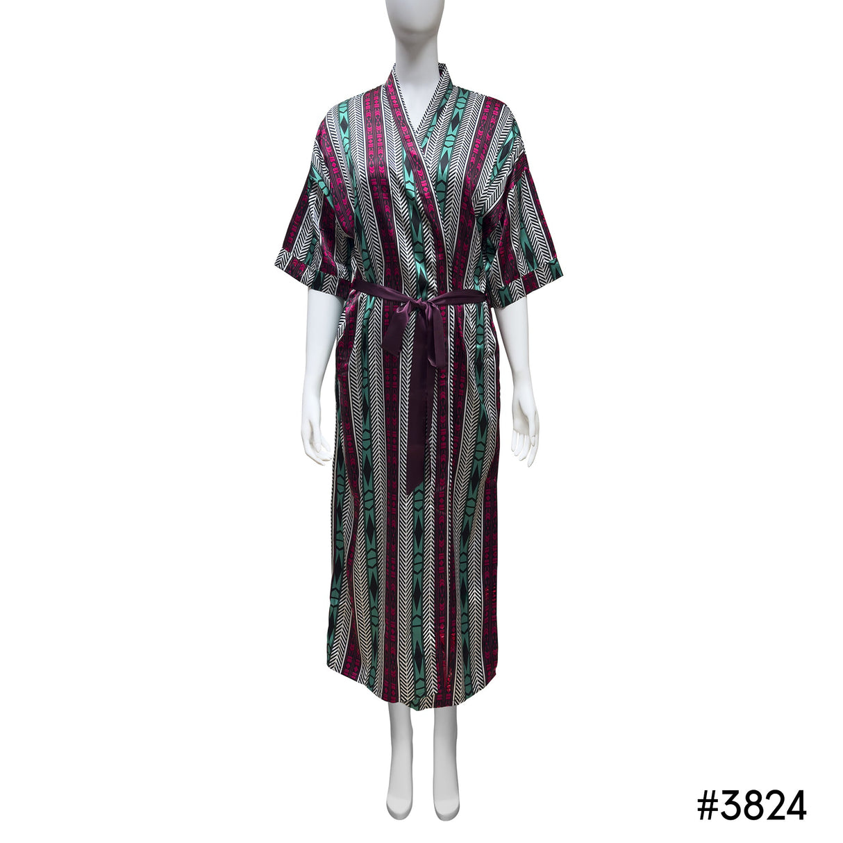 Lux Pattern Satin Long Robe #3821-3827 & 3861-3867 (PC)