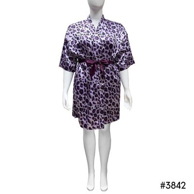 Lux Pattern Satin Short Robe #3801-3807 & 3841-3847 (PC)