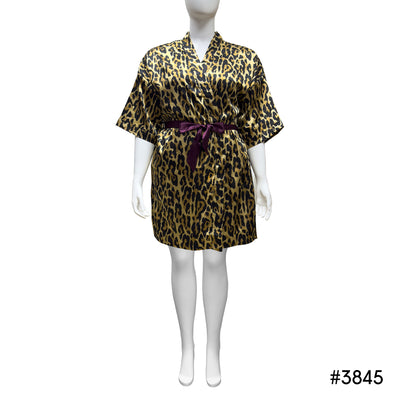 Lux Pattern Satin Short Robe #3801-3807 & 3841-3847 (PC)