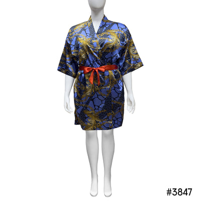 Lux Pattern Satin Short Robe #3801-3807 & 3841-3847 (PC)