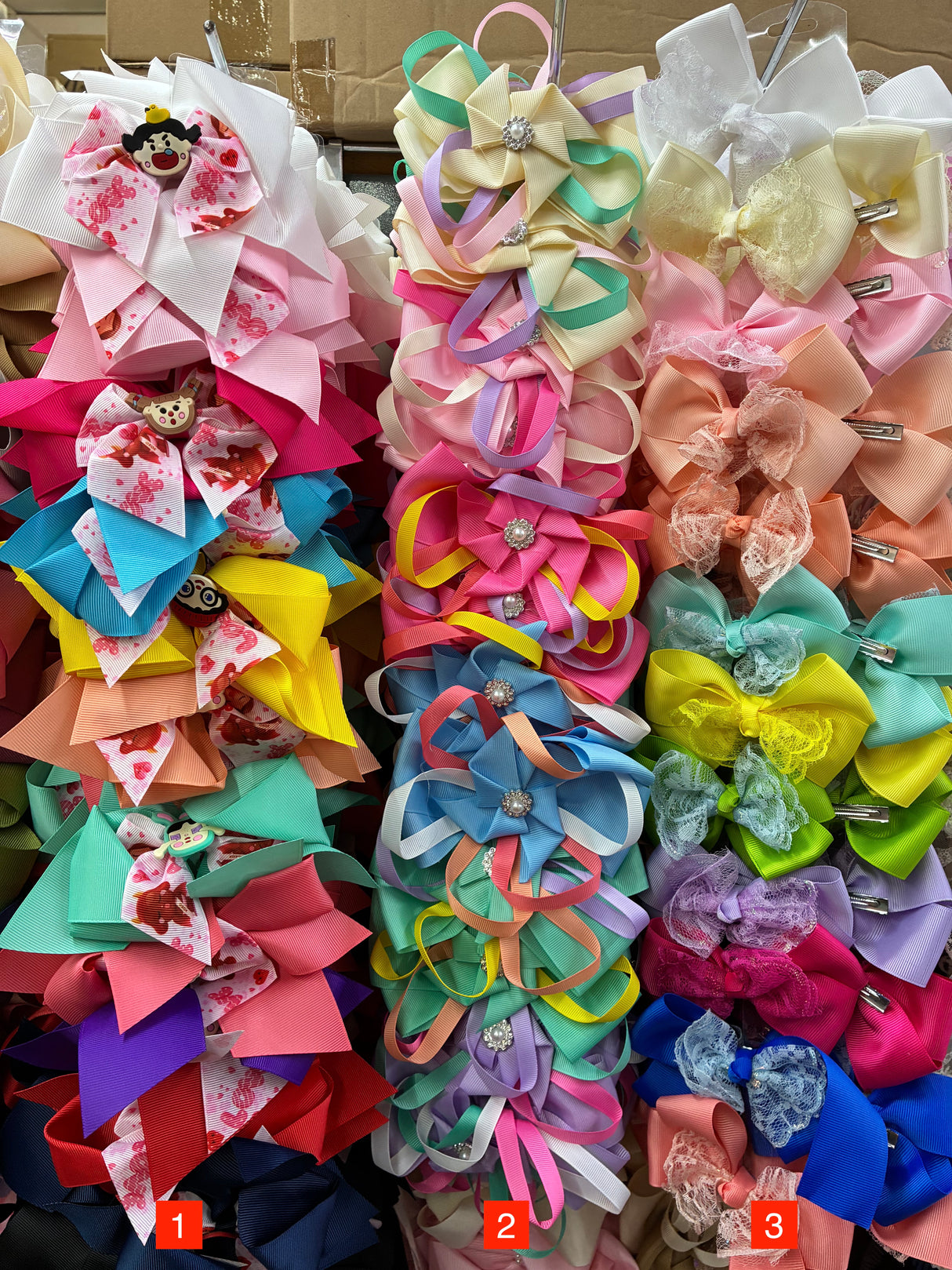 Wholesale Design Hair Bows #39TOP (12/24PC)