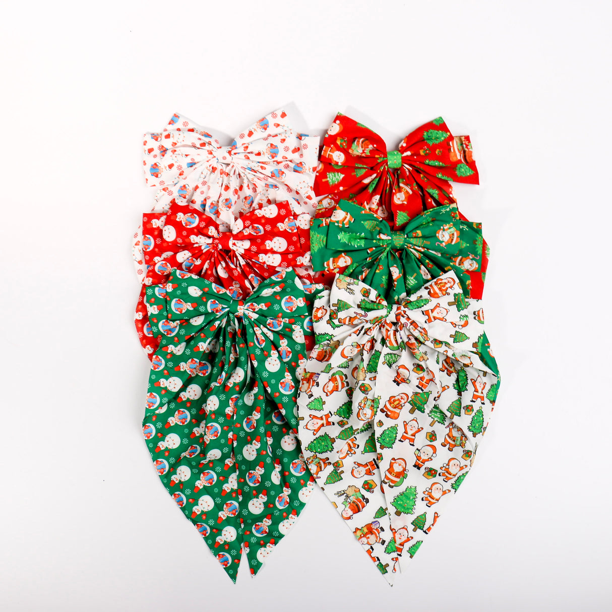 HAIRBOW LONG TAIL CHRISTMAS MIX #QR2229 (12PC)