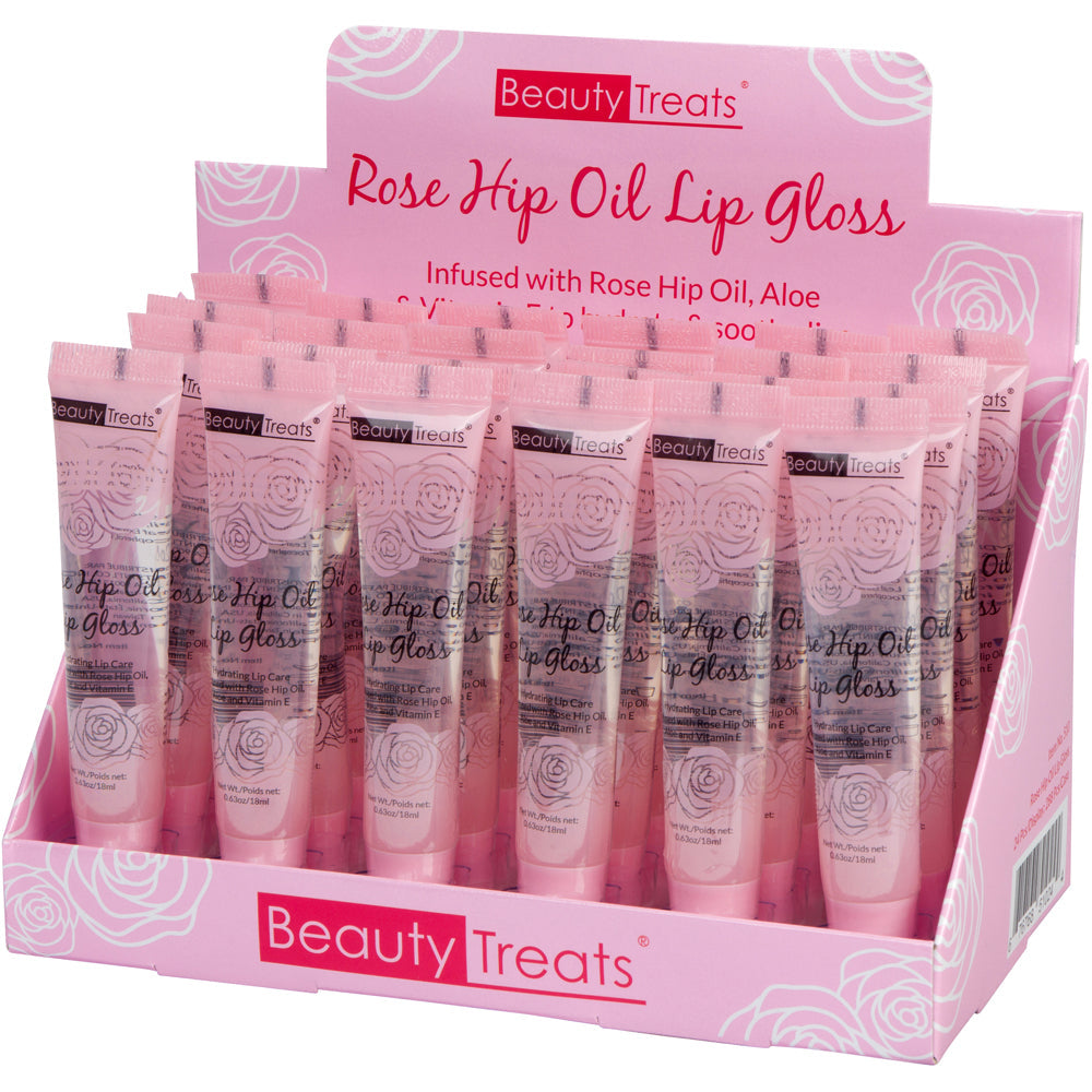Beauty Treats Rosehip Oil Lipgloss #510 (24Pc)
