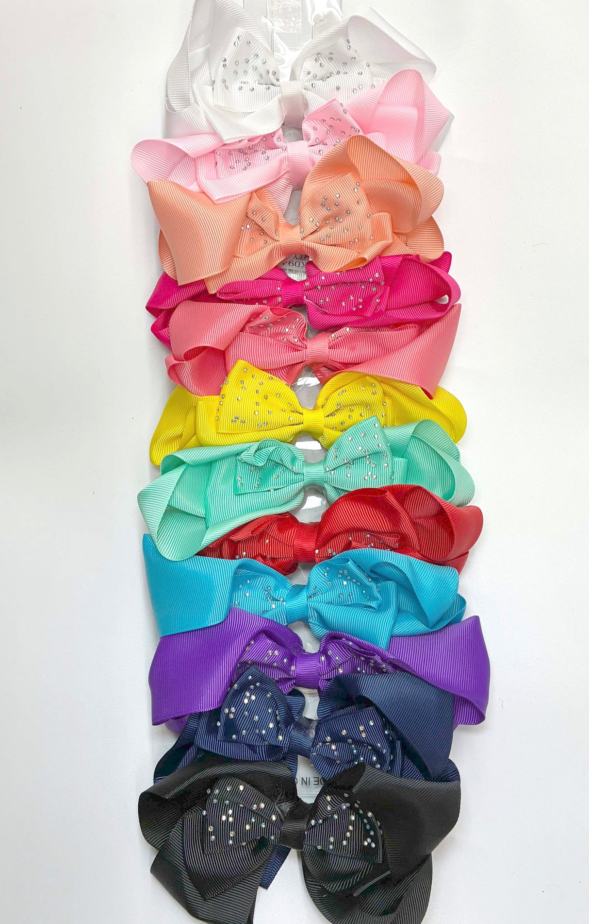 HAIRBOW LARGE RHINESTONE ASSORT #EKD9402B (12PC)