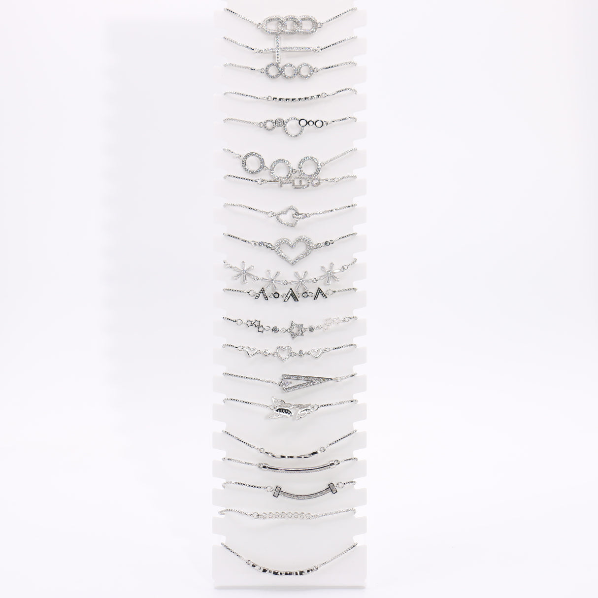 Premium Chain Anklet Display #900-040 - Multiple Colors (14PC)