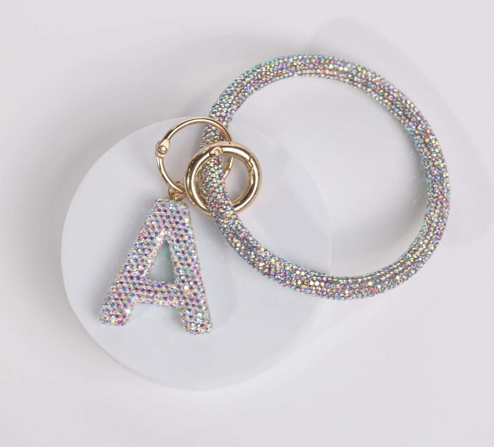 Fashion Wristlet Initial Keychain (PC)