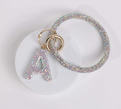 Fashion Wristlet Initial Keychain (PC)