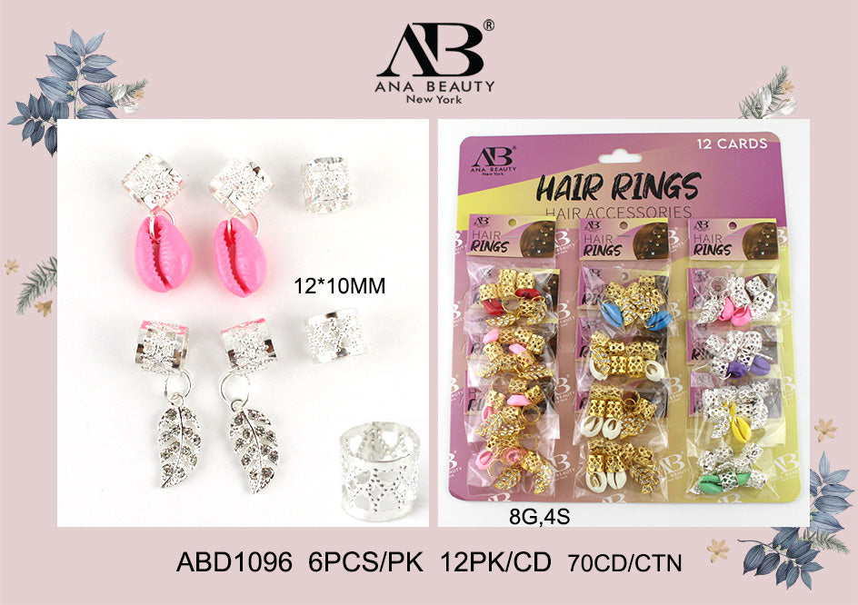 Fashion Hair Ring Accessories #ABD1096 (12PC)