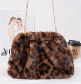 Fashion Small Cheetah Print Fur Bag #ABG1014 - Multiple Colors (PC)