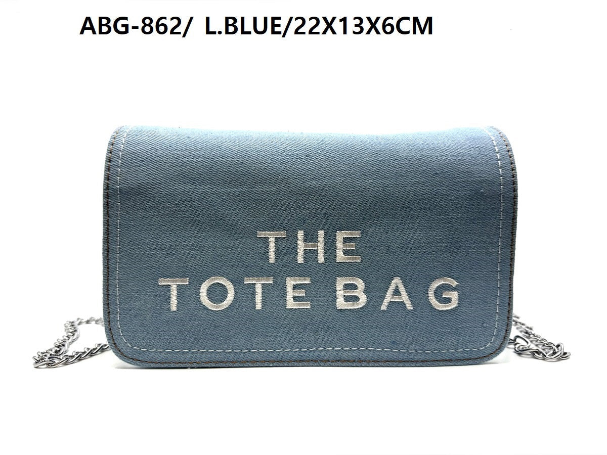 Design Denim Tote Bag #ABG862LBLUE (PC)