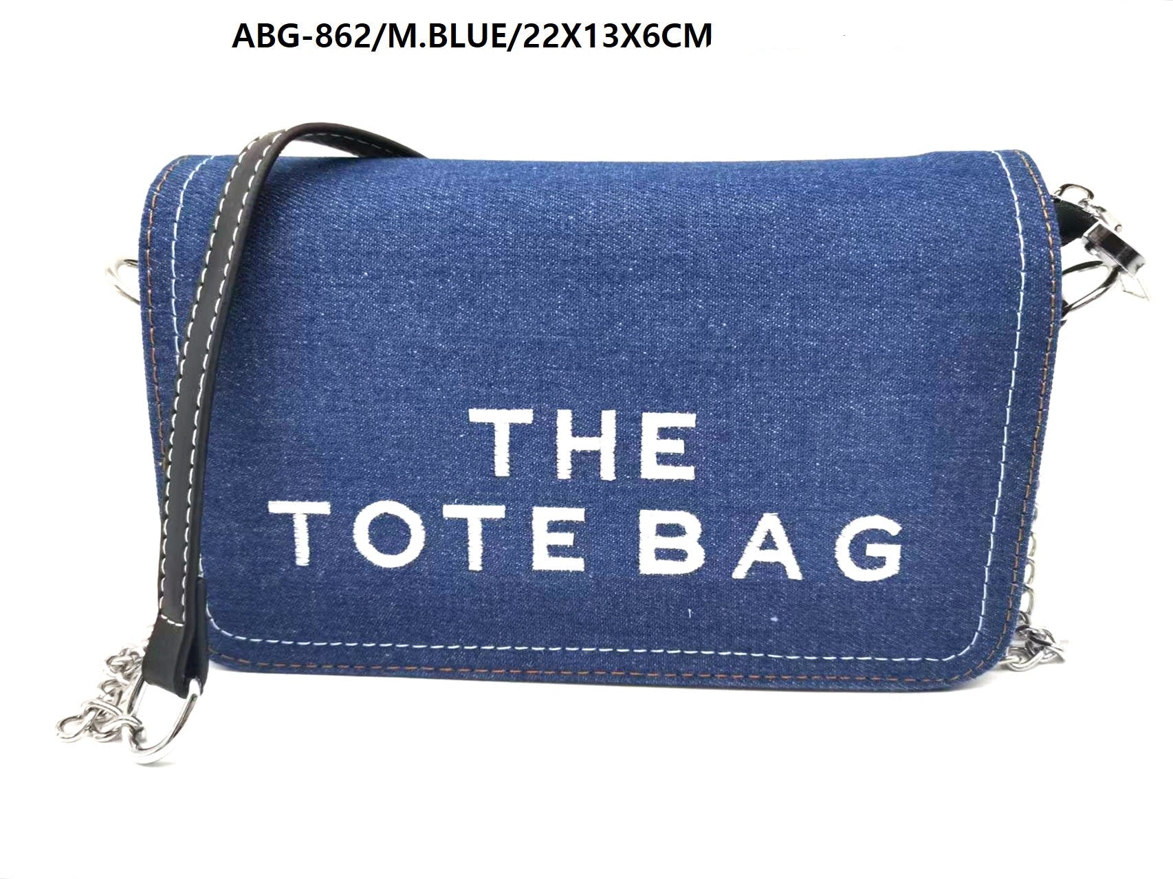 Design Denim Tote Bag #ABG862MBLUE (PC)