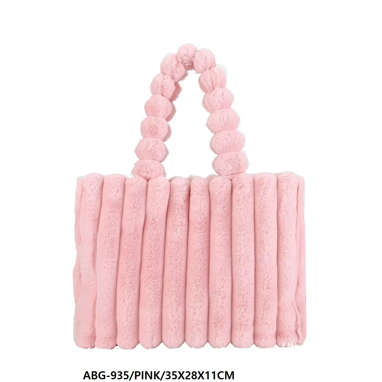 Fashion Fur Tote Bag #ABG935 - Pink (PC)