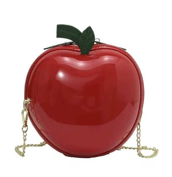 Fashion Apple Shape Shoulder Bag #ABG-968 RED (PC)