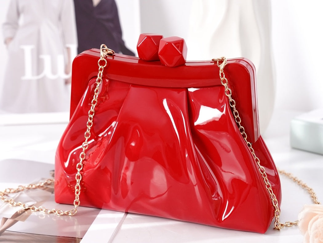 Fashion Glossy Evening Clutch Bag #ABG988 - Multiple Colors (PC)