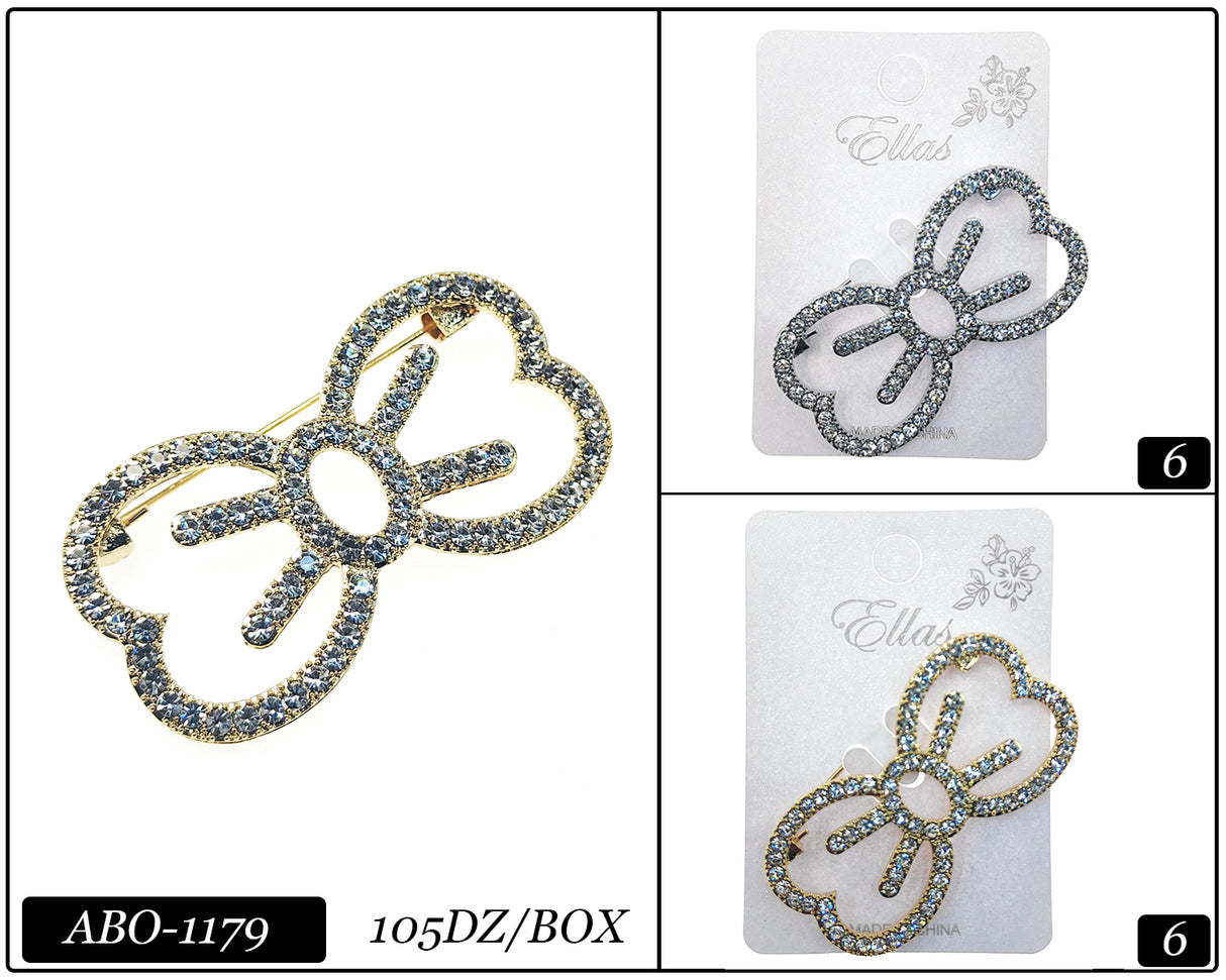 Fashion Stone Brooch #ABO1179 (12PC)