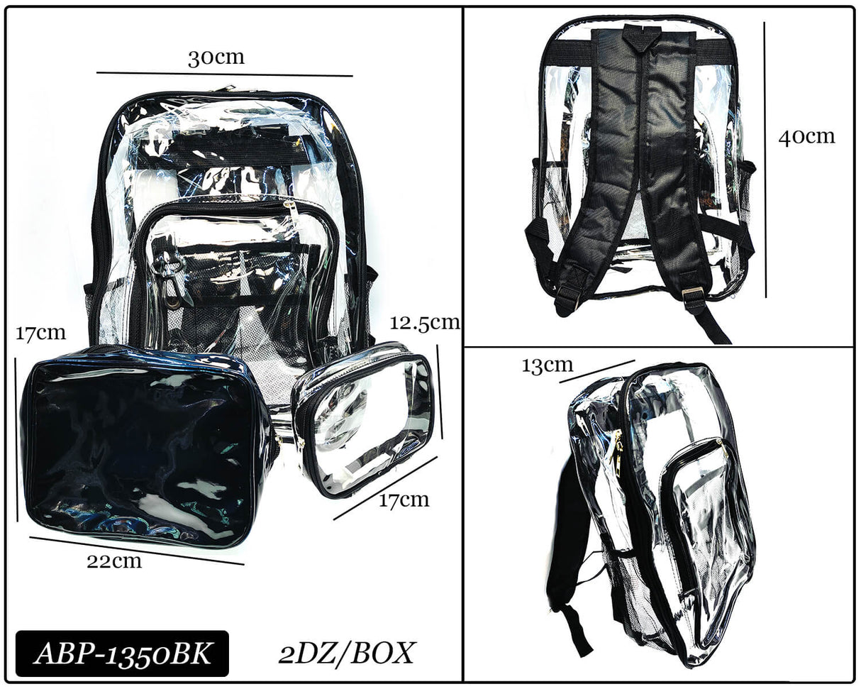 Clear Backpacks #ABP1350 - Multiple Colors (PC)