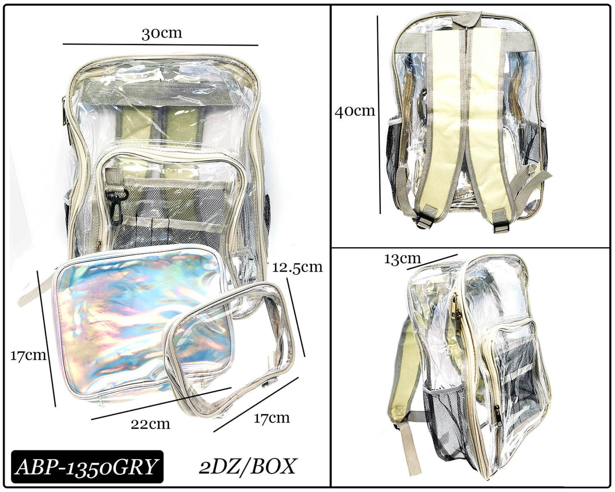 Clear Backpacks #ABP1350 - Multiple Colors (PC)