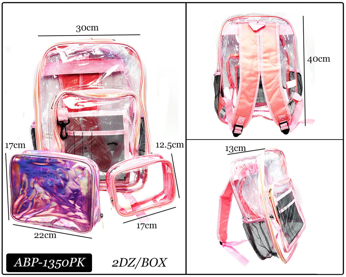 Clear Backpacks #ABP1350 - Multiple Colors (PC)