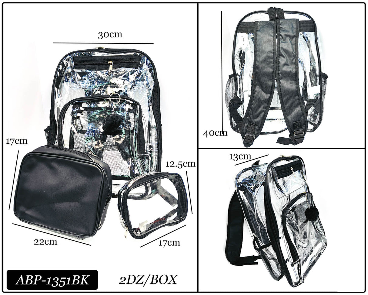Clear Backpacks #ABP1351 - Multiple Colors (PC)