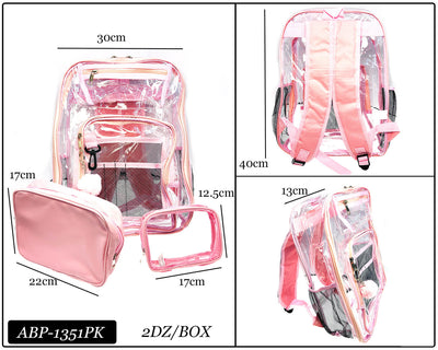 Clear Backpacks #ABP1351 - Multiple Colors (PC)