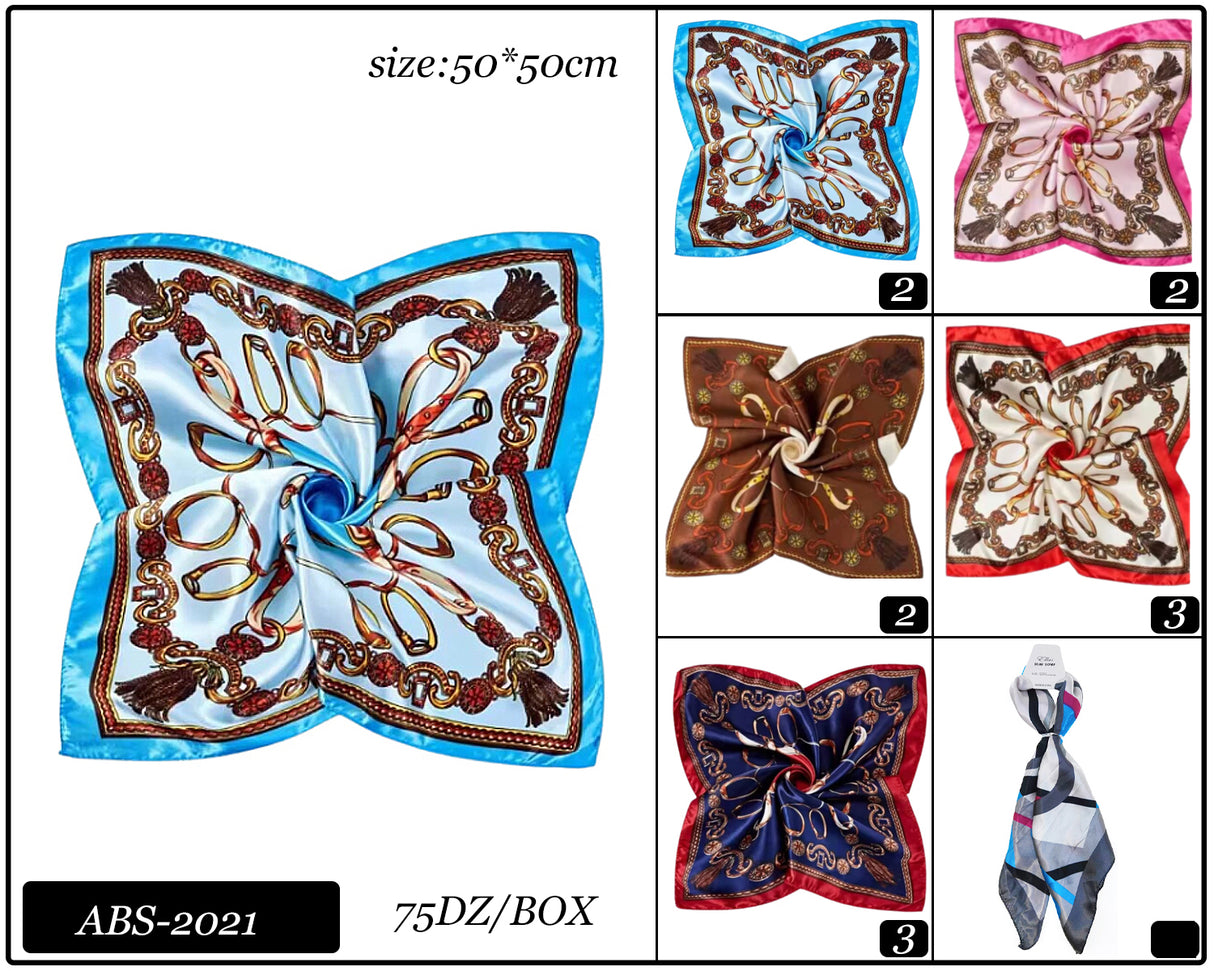 Fashion Design Neck Scarf #ABS2021 (12PC)