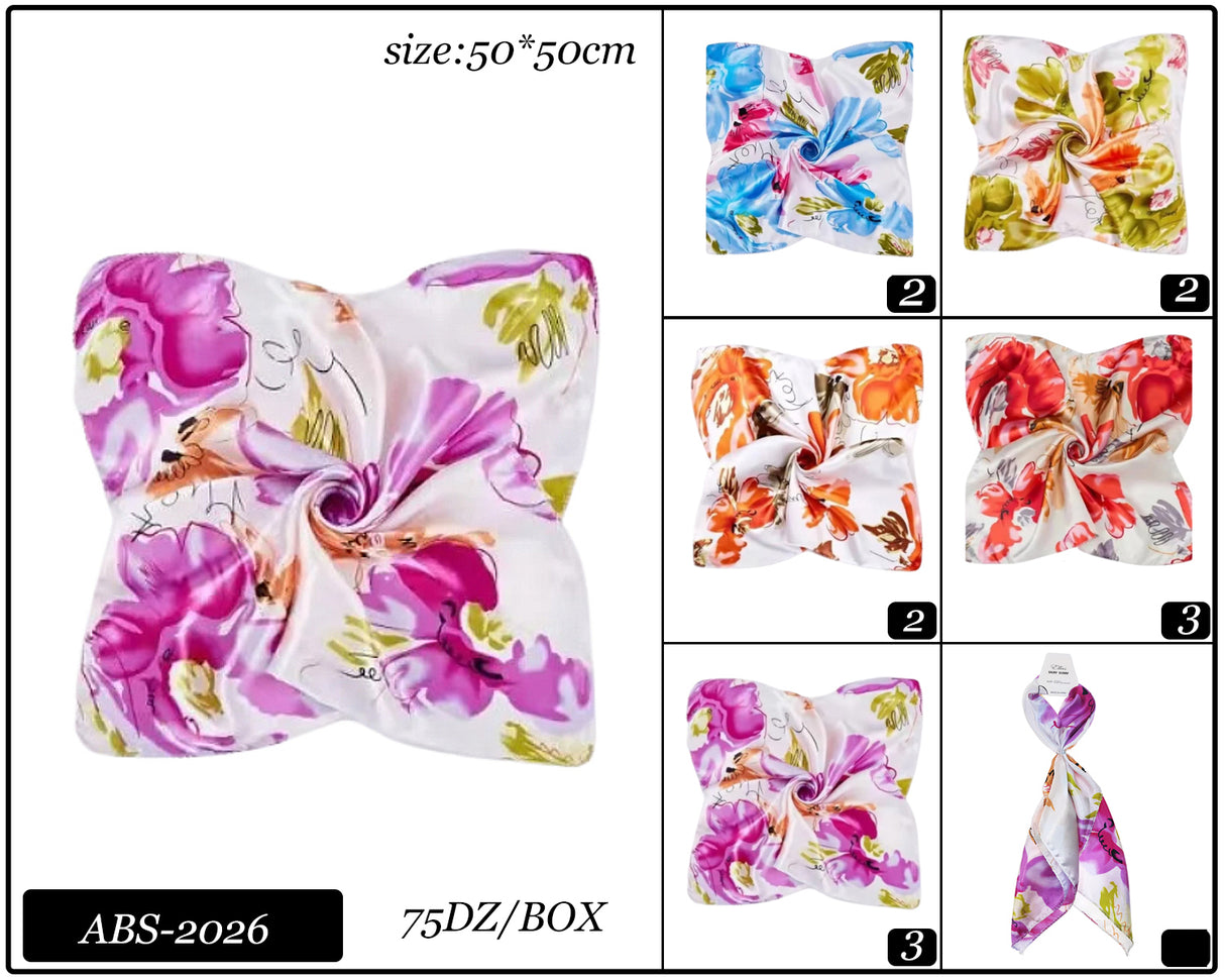 Fashion Design Neck Scarf #ABS2026 (12PC)