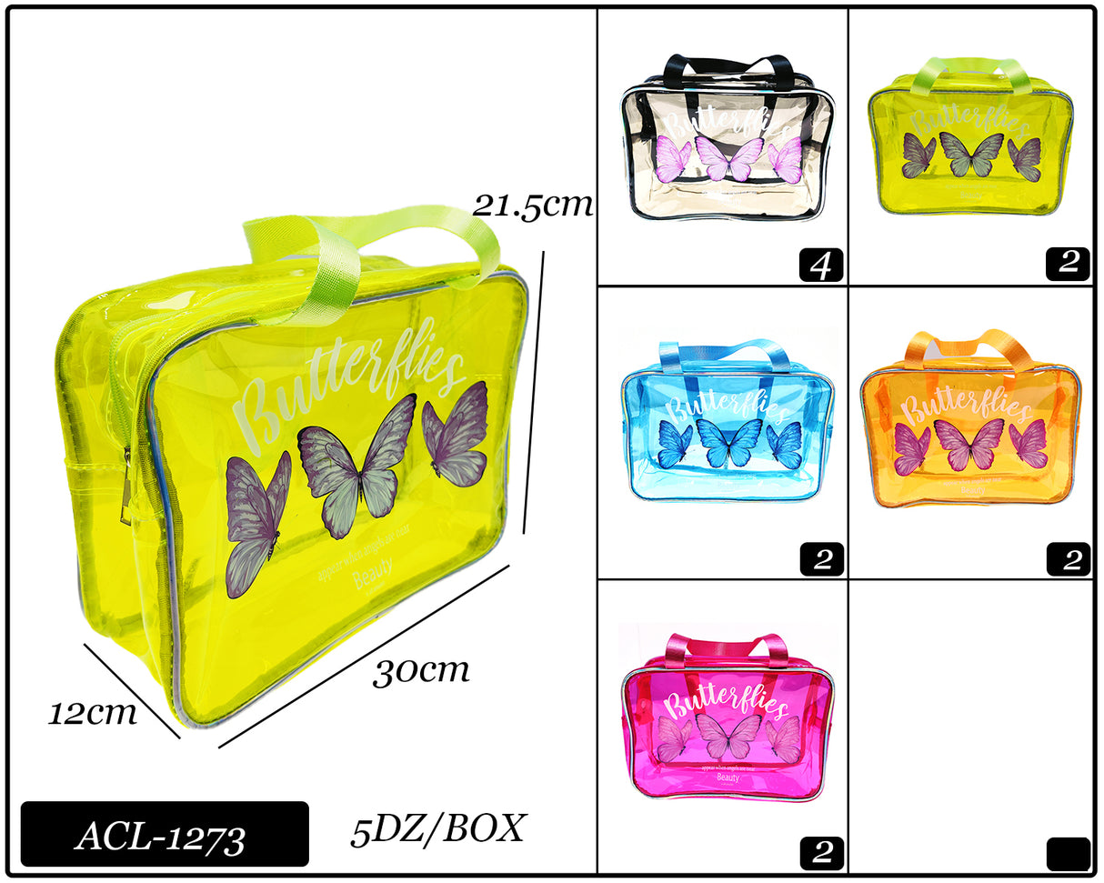 Fashion Butterfly Cosmetic Bag #ACL1273 - Multiple Colors (PC)