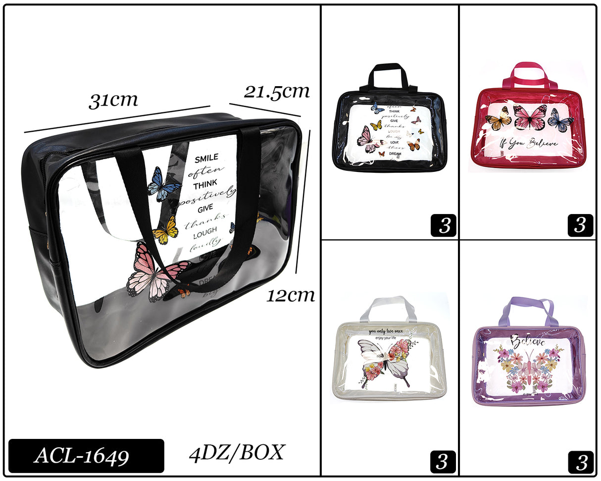 Fashion Butterfly Cosmetic Bag #ACL1649 - Multiple Colors (PC)