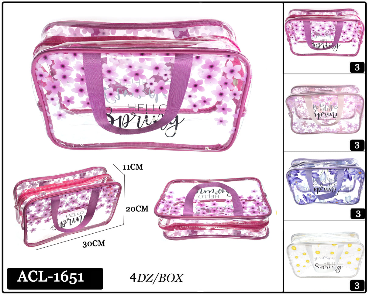 Fashion Flower Cosmetic Bag #ACL1651 - Multiple Colors (PC)