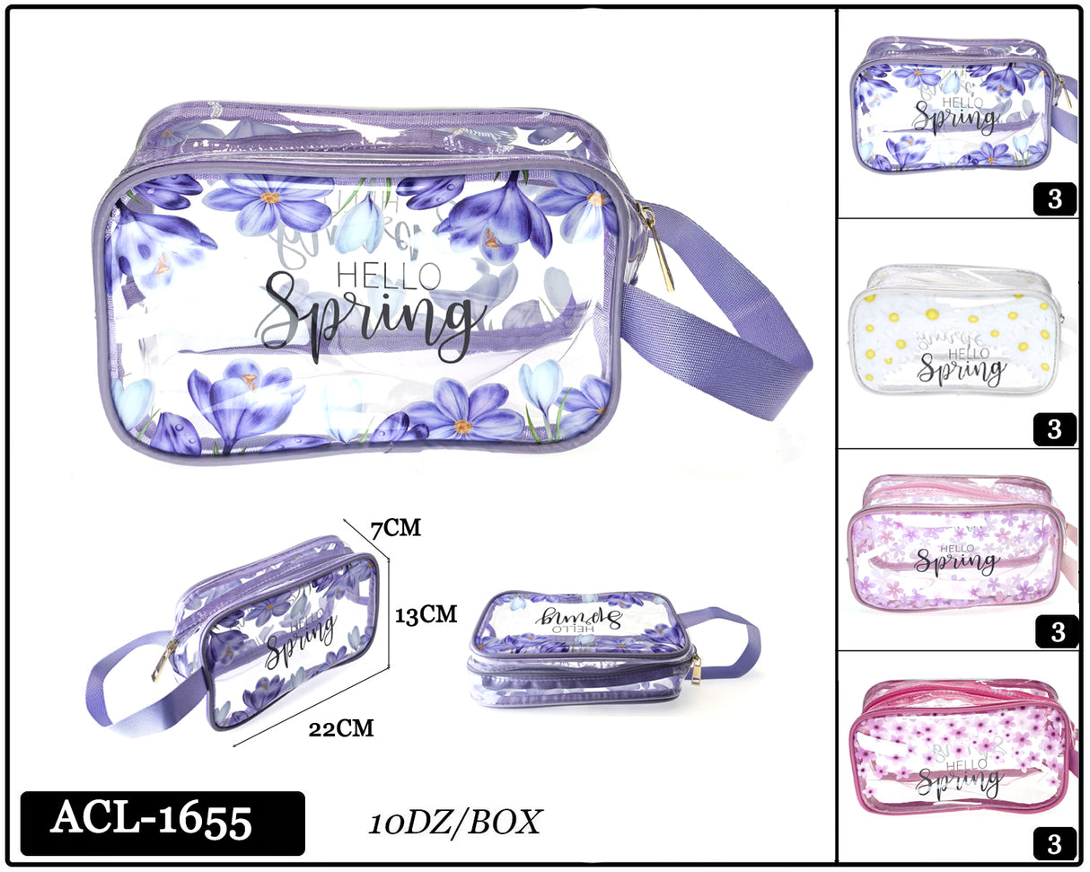Fashion Flower Small Cosmetic Bag #ACL1655 - Multiple Colors (PC)