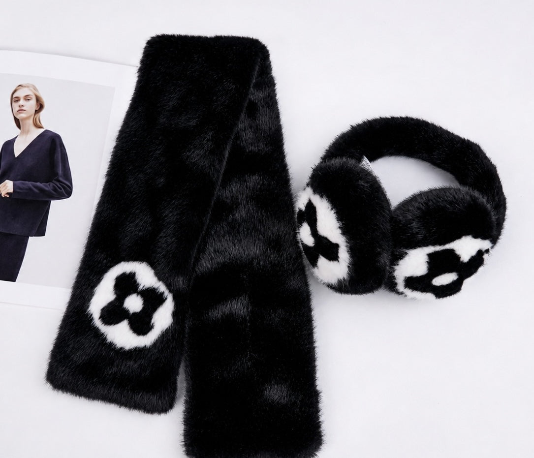 Fashion Design Fur Winter Set #AE103S - Multiple Colors (1SET)