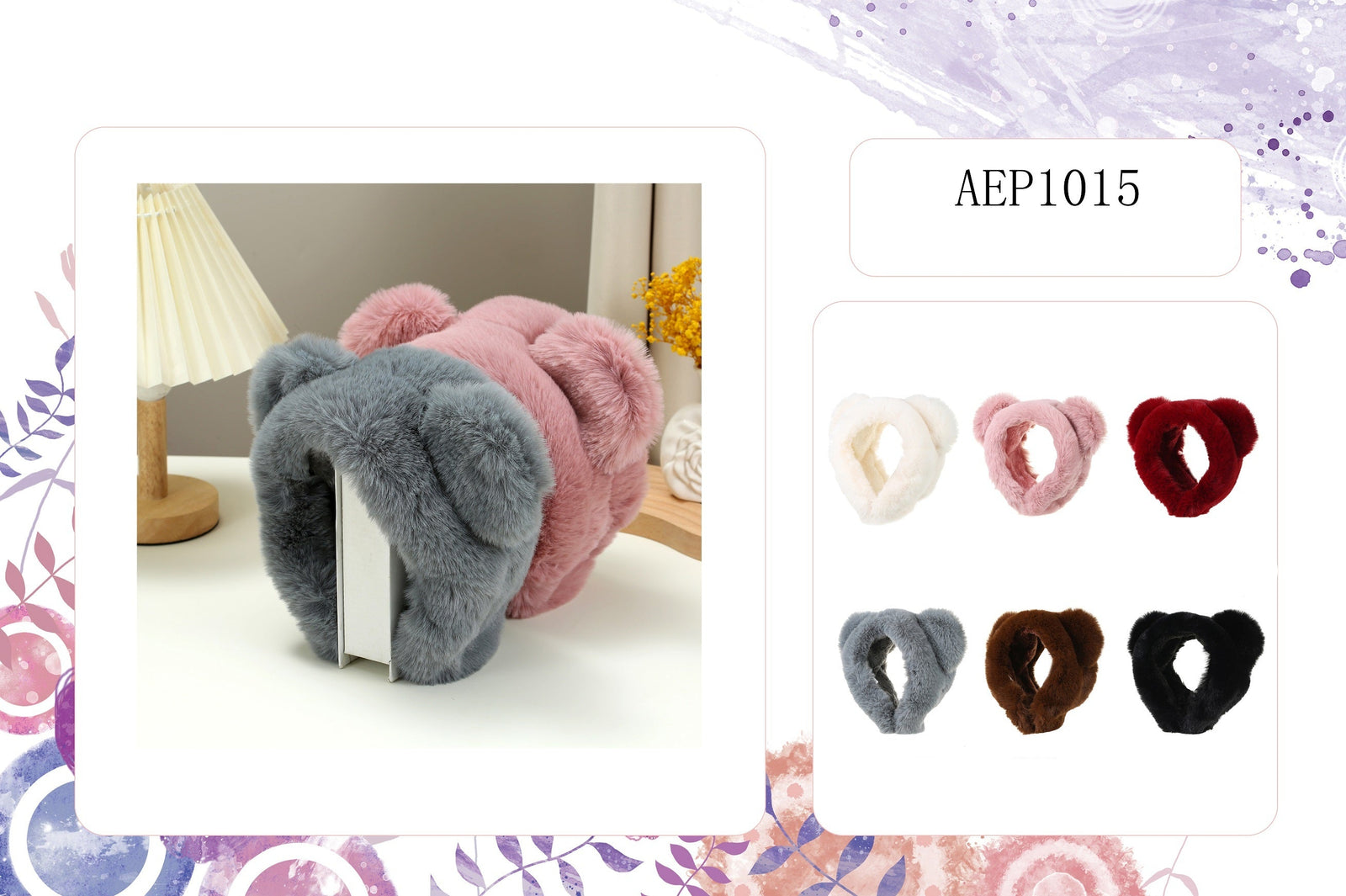 Fashion Plush Winter Earmuffs #AEP1015 - Multiple Colors (PC)