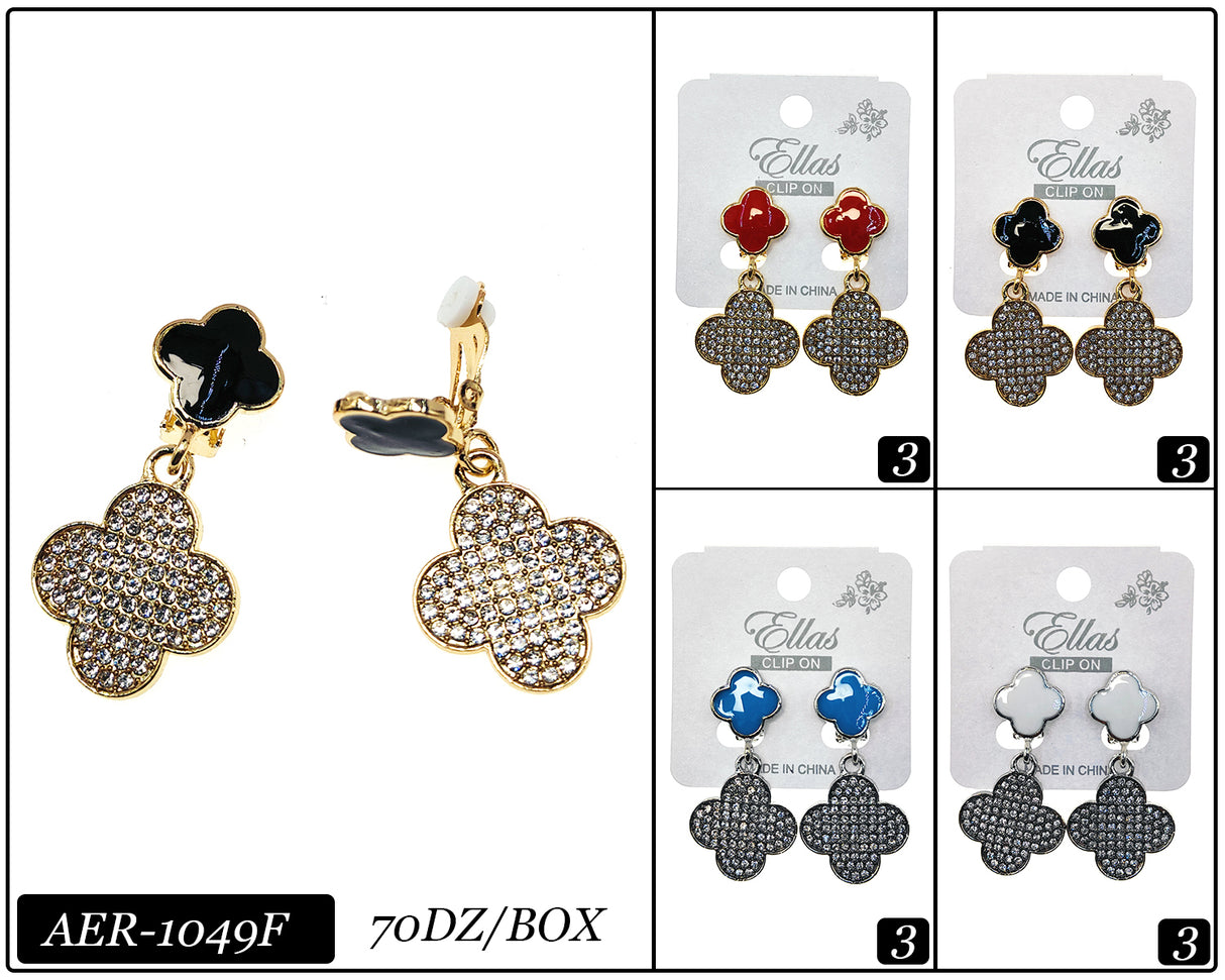 Clip-On Earrings by the Dozen #AER1049F (12PC)