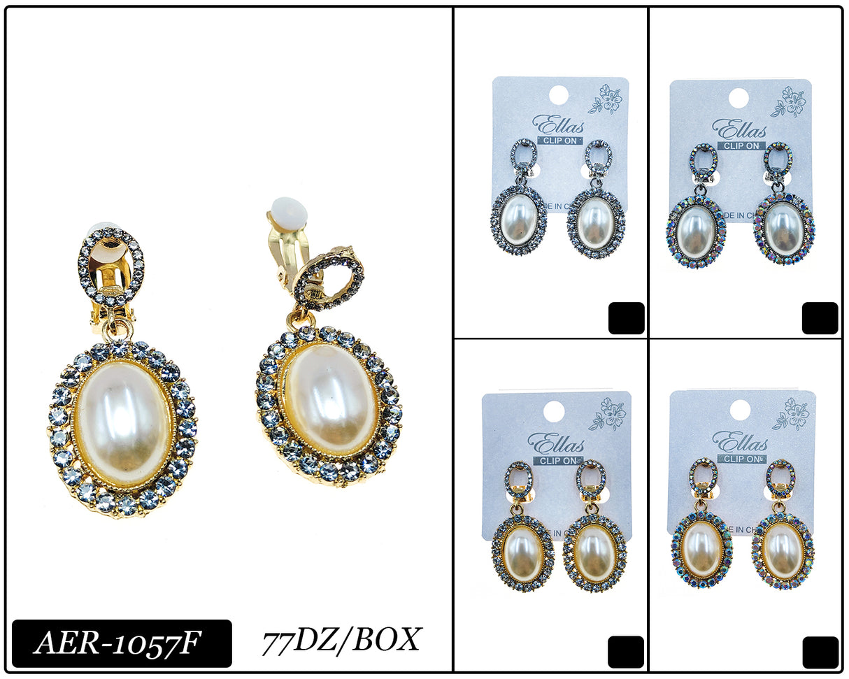 Clip-On Earrings by the Dozen #AER1057F (12PC)