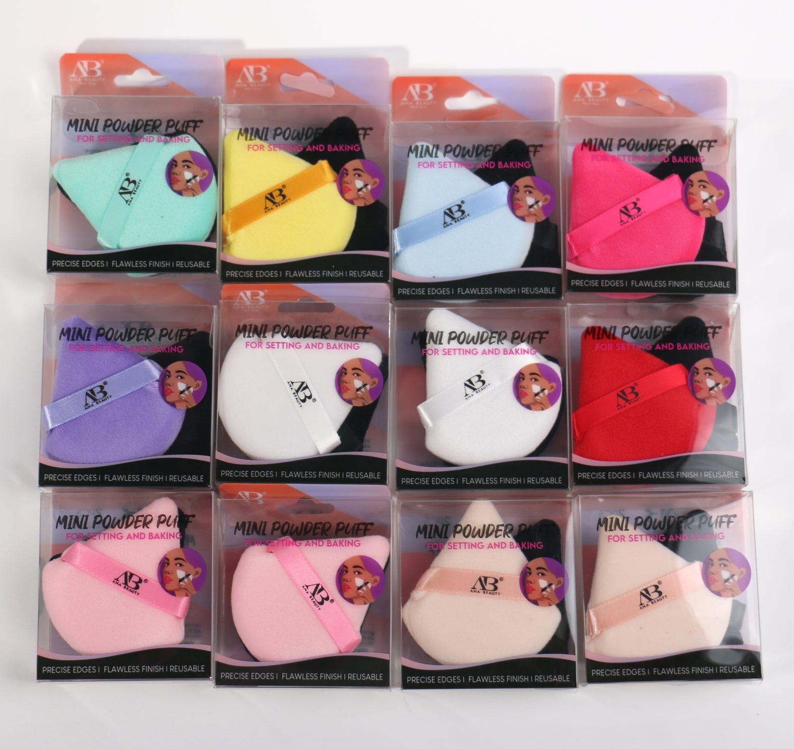 Makeup Powder Puff #APF0114BKB  (12PC)