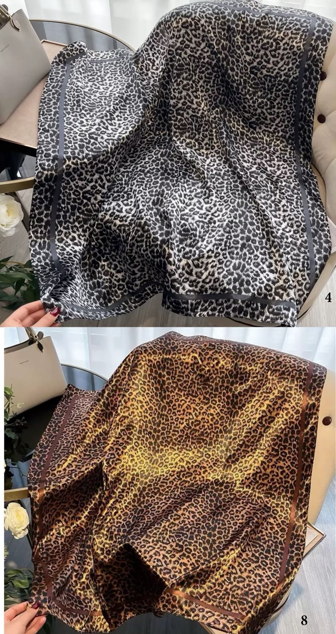 Fashion Design Satin Scarf #AS-703 MIX (12PC)